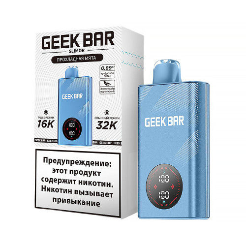 Электронная сигарета Geek Bar SLIMOR 32000 затяжек - Прохладная мята