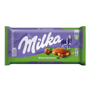 Шоколад Milka - Whole Hazelnuts (Цельный фундук) 90г