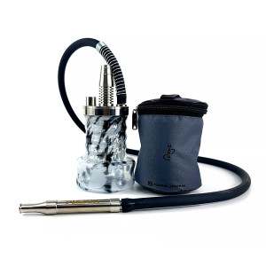 Кальян Pizduk Hookah - LITE Grey-bag 20см (Черно-белая колба)