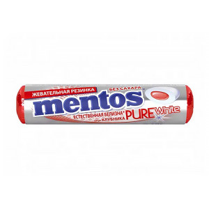 Жевательная резинка Mentos - Pure White (Клубника) 15,5г
