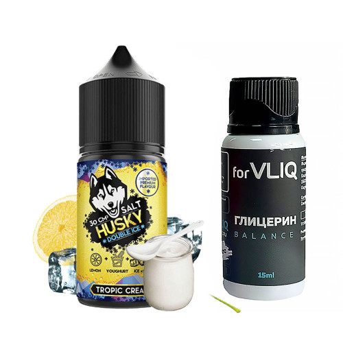 Ароматизатор Husky Double Ice Salt - Tropic Cream (Ледяной лимон Йогурт) 30мл 20мг