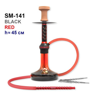 Кальян Seven Star - SM-141 Black - Red - 45см (Полный комплект)