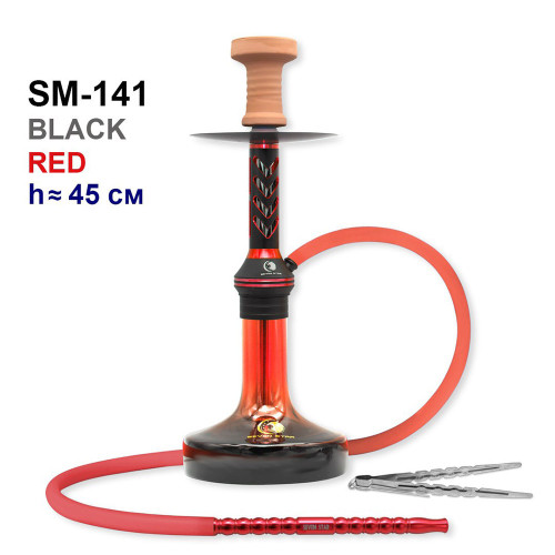 Кальян Seven Star - SM-141 Black - Red - 45см (Полный комплект)