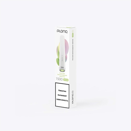 Электронная сигарета PLONQ PLUS 1500 затяжек - Кислая виноградная жвачка