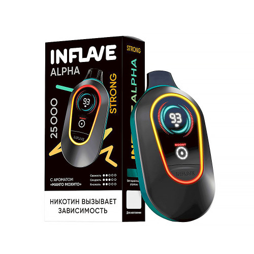 Электронная сигарета INFLAVE ALPHA STRONG 25000 затяжек - Манго Мохито
