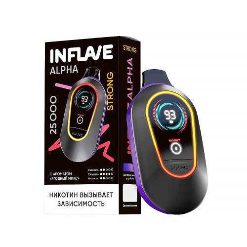 Электронная сигарета INFLAVE ALPHA STRONG 25000 затяжек - Ягодный микс