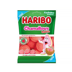 Жевательный мармелад Haribo - CHAMALLOWS Rubino (Клубника) (Маршмеллоу) (Турция) 70г